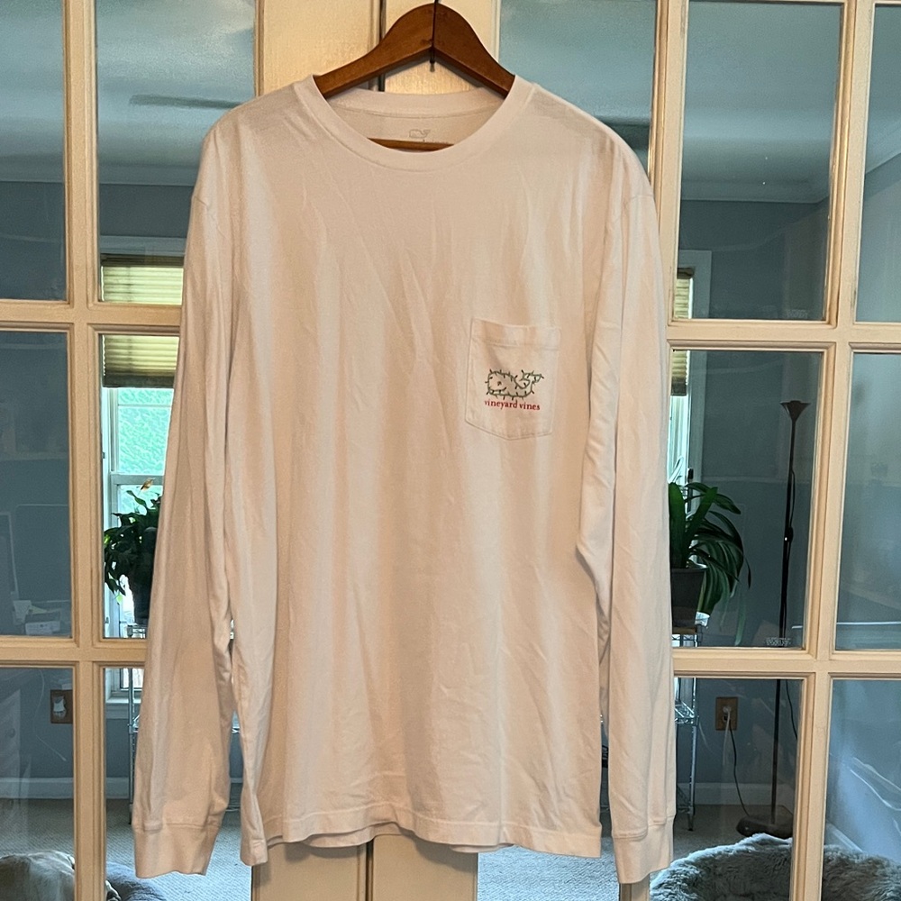Vineyard Vines White Long Sleeve Tee Holidays 2016